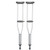 Underarm Crutches McKesson Aluminum Frame Adult 350 lbs. Weight Capacity Push Button Adjustment  (1/PR)