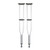 Underarm Crutches McKesson Aluminum Frame Tall Adult 350 lbs. Weight Capacity Push Button Adjustment  (1/PR)