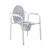 Commode Chair McKesson Fixed Arms Steel Frame Back Bar 13-1/4 Inch Seat Width  (4/CS)