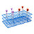 Wire Rack Test Tube Rack 72 Place 13 to 16 mm Tube Size Blue 2-1/2 X 5 X 9-1/3 Inch  (1/EA)
