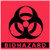 Pre-Printed Label Barkley® Warning Label Fluorescent Red Paper Biohazard / Symbol Black Biohazard 5 X 5 Inch  (1/RL)