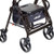 4 Wheel Rollator / Transport Chair drive™ Duet Black Adjustable Height / Transport / Folding Aluminum Frame  (1/EA)