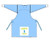 Endoscopy Procedure Gown Large Blue NonSterile AAMI Level 3 Disposable  (100/CS)