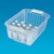 Storage Basket Flip and Stack Semi-Clear Plastic 4-1/2 X 8 X 12-1/4 Inch  (1/EA)