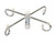 Economy Removable Top I. V. Pole, 2 Hook Top, Chrome
