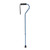 Adjustable Height Offset Handle Cane with Gel Hand Grip, Plaid