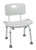 Bathroom Safety Shower Tub Bench Chair with Back, Gray