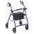 Aluminum Rollator Rolling Walker with Fold Up and Removable Back Support and Padded Seat, Blue