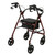 Aluminum Rollator Rolling Walker with Fold Up and Removable Back Support and Padded Seat, Red