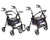 Duet Dual Function Transport Wheelchair Rollator Rolling Walker, Black