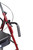 Duet Dual Function Transport Wheelchair Rollator Rolling Walker, Burgundy