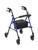Adjustable Height Rollator Rolling Walker with 6" Wheels, Blue