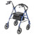 Four Wheel Rollator Rolling Walker with Fold Up Removable Back Support, Blue