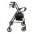 Rollator Rolling Walker with 6" Wheels, Fold Up Removable Back Support and Padded Seat, Black