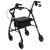 Rollator Rolling Walker with 6" Wheels, Fold Up Removable Back Support and Padded Seat, Black
