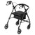 Rollator Rolling Walker with 6" Wheels, Fold Up Removable Back Support and Padded Seat, Black