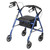 Rollator Rolling Walker with 6" Wheels, Fold Up Removable Back Support and Padded Seat, Blue