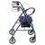 Rollator Rolling Walker with 6" Wheels, Fold Up Removable Back Support and Padded Seat, Blue