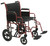 Bariatric Heavy Duty Transport Wheelchair with Swing Away Footrest, 22" Seat, Red