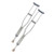 Underarm Crutches Aluminum Frame Child 300 lbs. Weight Capacity Push Button Adjustment (M-1000428)
