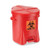 Medical Waste Receptacle ULINE® 6 gal. Round Red HDPE Step On,71400  (1/EA)