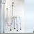 Shower Stool McKesson Without Arms Aluminum Frame Without Backrest 13 Inch Seat Width 300 lbs. Weight Capacity (M-1095251)