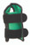 Wrist Brace Mueller® Green Plastic / Spandex Right Hand Black Large / X-Large,71979  (1/EA)