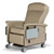 Medical Transport Recliner Asecent II Natural Vinyl Thermoplastic,72886  (1/EA)