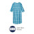 Patient Exam Gown Silverts® Large Turquoise Plaid Reusable (M-1219578)