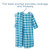 Patient Exam Gown Silverts® X-Large Turquoise Plaid Reusable (M-1219579)