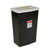 RCRA Waste Container SharpSafety™ Black Base 17-3/4 H X 11 D X 15-1/2 W Inch Vertical Entry 8 Gallon (M-514204)