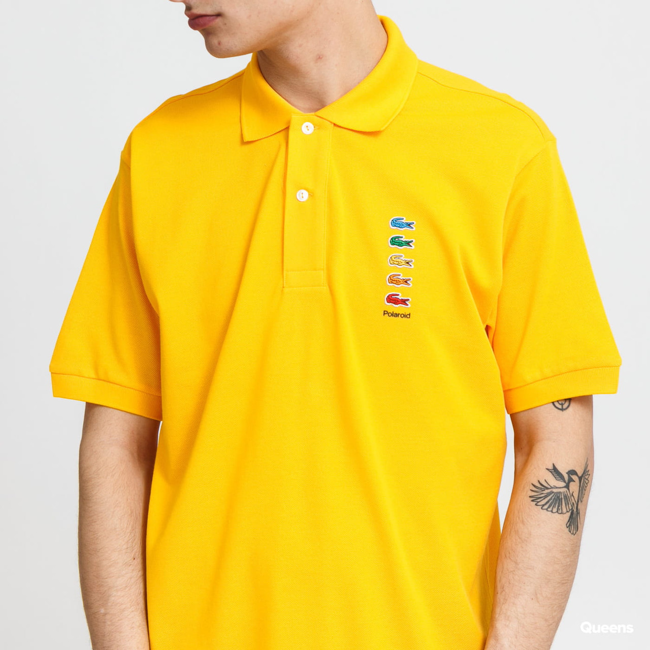Lacoste X Polaroid " Classic Fit Polo Shirt " In Yellow - FashionCorner