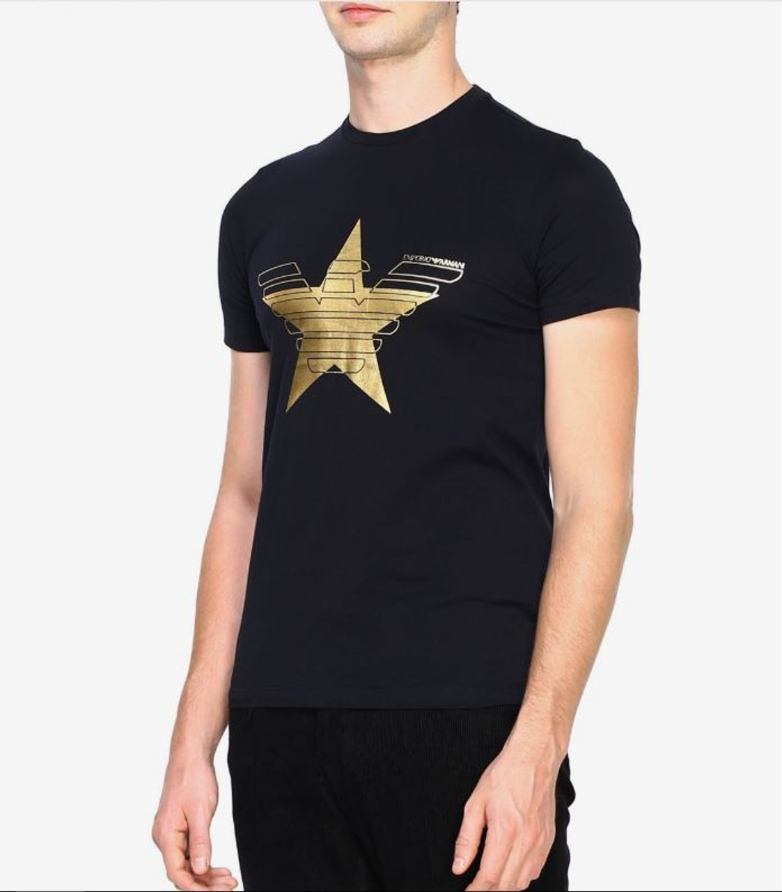 Emporio Armani Star tshirt in black - FashionCorner