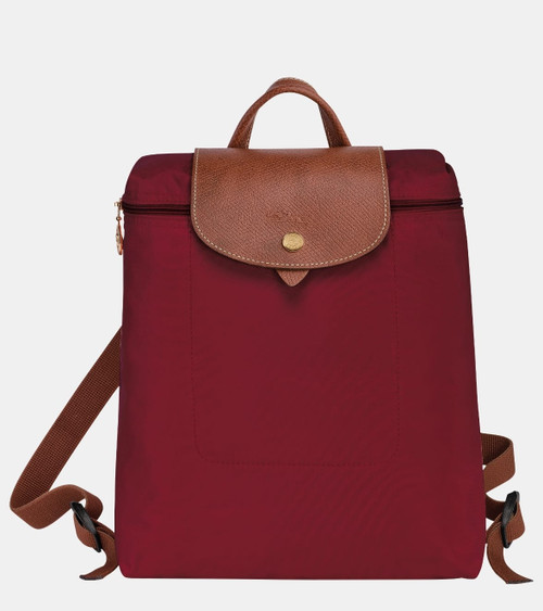 Longchamp Back Bag In Maroon حقيبة