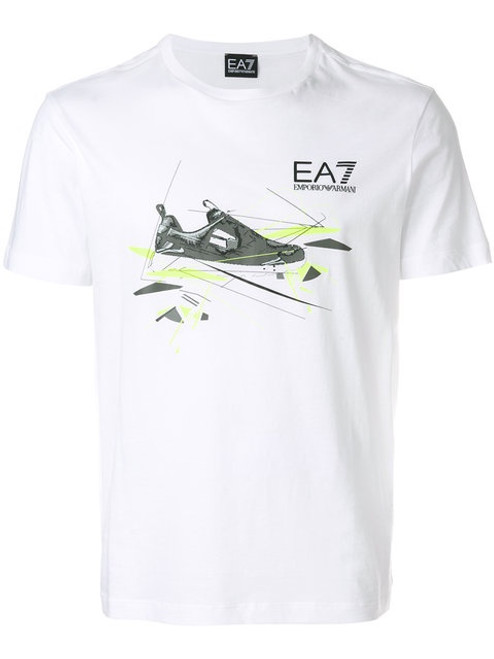 EA7 EMPORIO ARMANI sneaker printed T-shirt in White