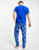 ASOS DESIGN " Lounge Pyjama Set W/ Dinosaur Print " In blue