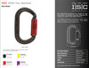 ISC Luke Oval Aluminum Carabiner - Twistlock - Data Sheet