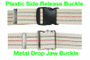 Natural Cream Gait Belt - Metal Drop Jaw Buckle - 5' buckles