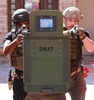 Marrero Tactical Shield - Level III in use