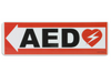 AED Awareness Placard Sign Directional Left