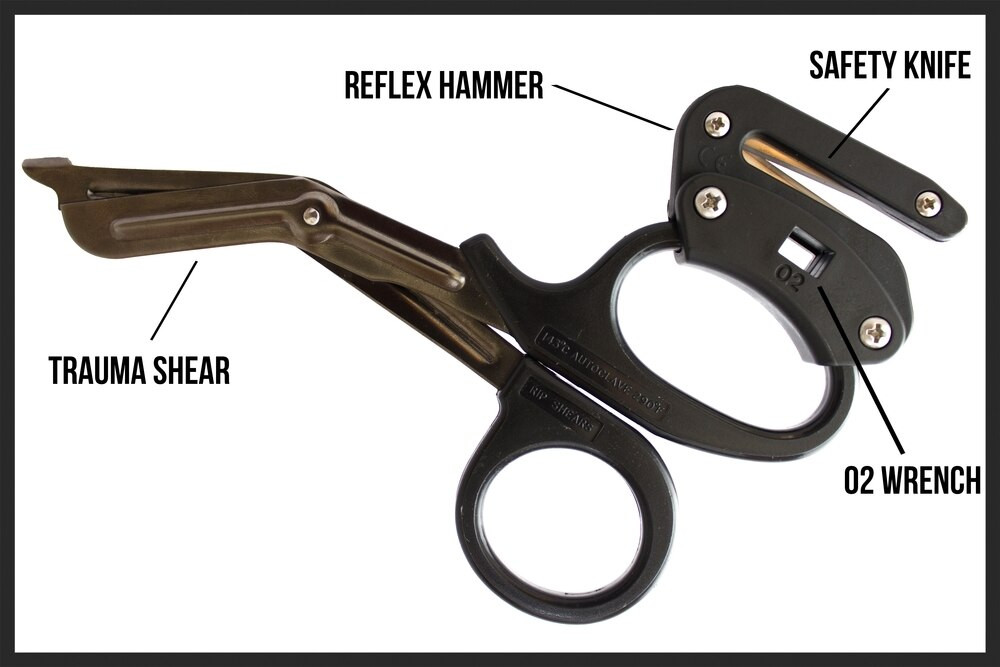 RipShears Trauma Shears With Ripper - Coyote | Live Action Safety