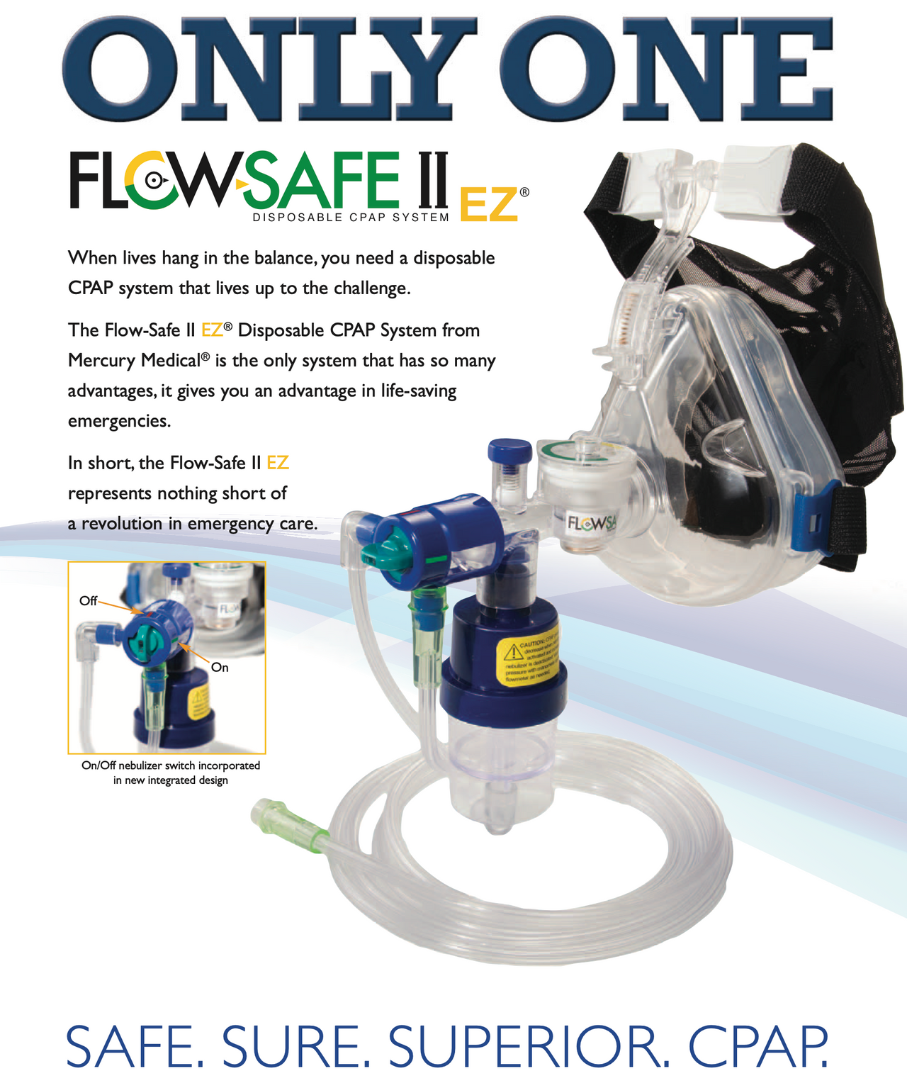 Flow Safe II EZ CPAP System With Nebulizer - 3 Sizes | Live Action Safety