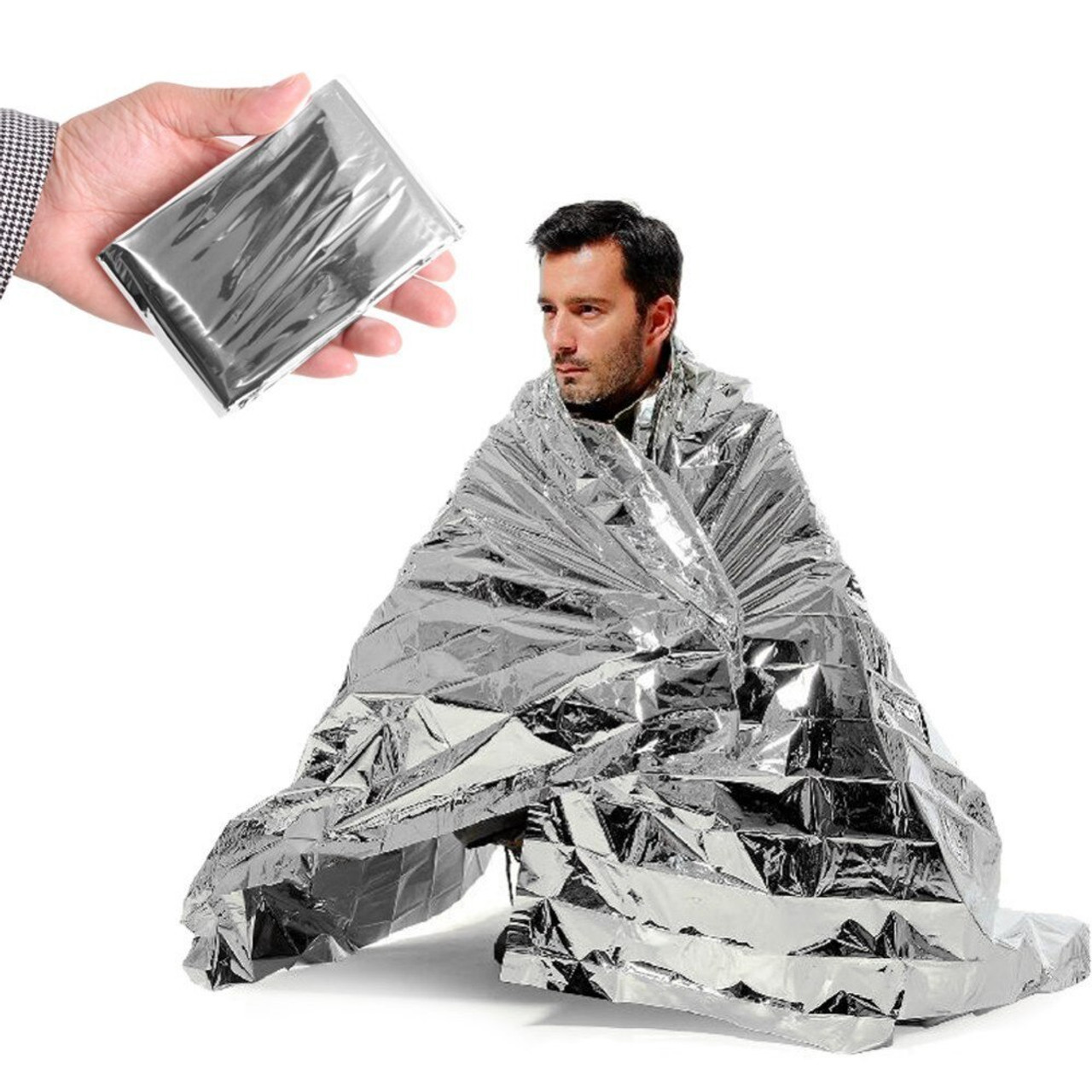 Emergency Space Thermal Mylar Blanket Adult Live Action Safety