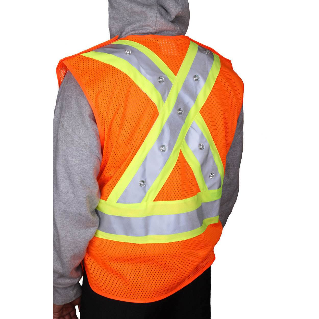 Majestic Class 2 LED X Back Reflective Vest Live Action Safety