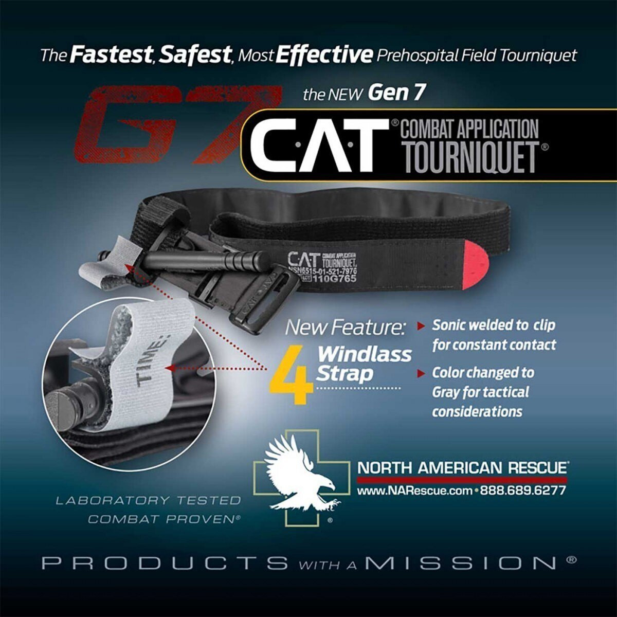 CAT Combat Application Tourniquet - GEN7 Black | Live Action Safety