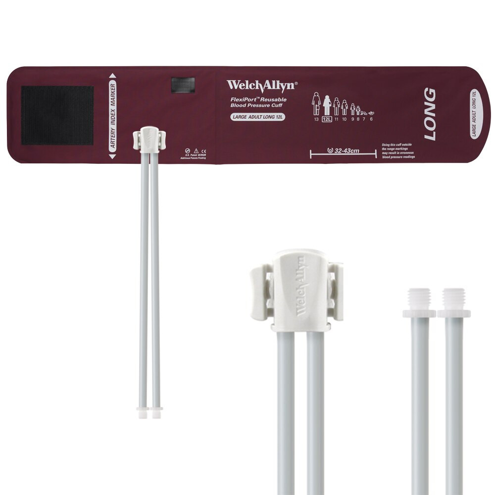 Spacelabs Small Adult/Pediatric 2-Tube Blood Pressure Cuff – 18-26cm, With Screw Fittings (USA Made)