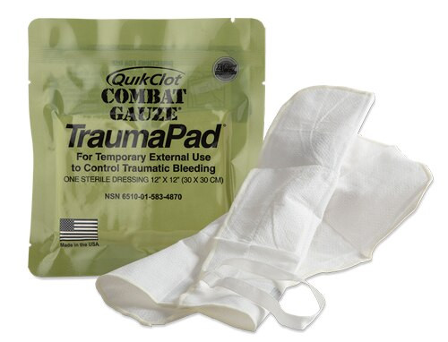 QuikClot Combat Gauze - Trauma Pad | Live Action Safety