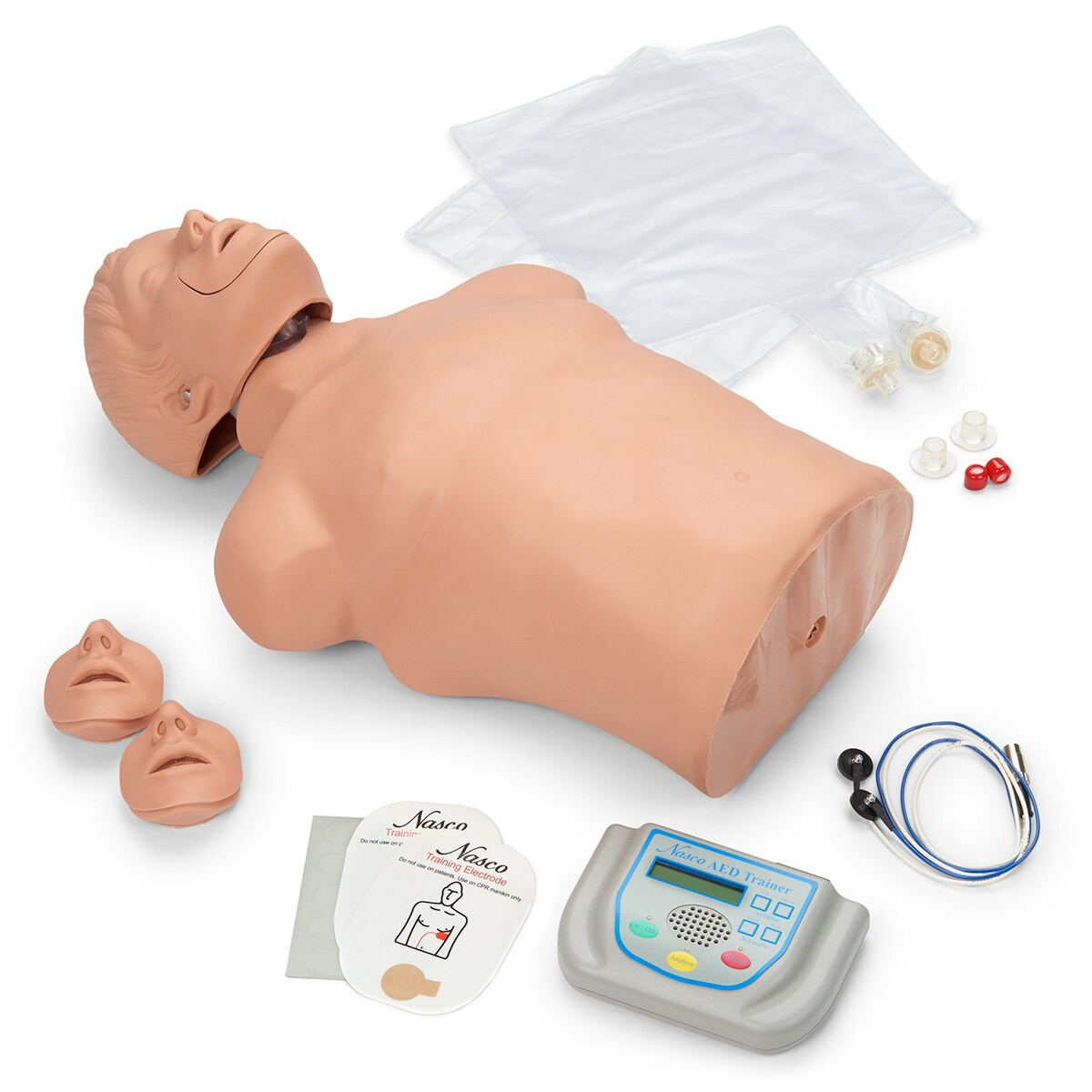 Life/form AED Trainer with Brad CPR Manikin Live Action Safety
