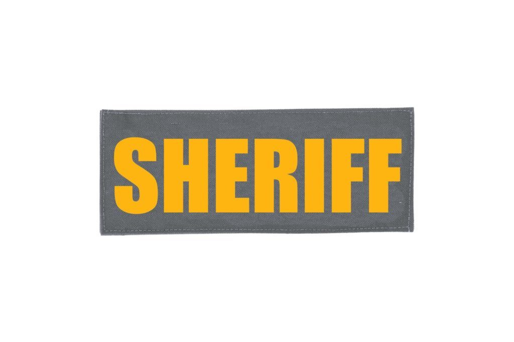 g*f様 実物　sheriffパッチ Sheriff Velcro ID Placard | Live Action Safety