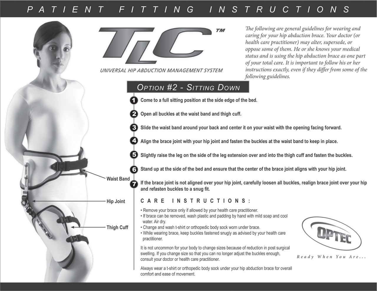 TLC Hip Abduction Brace BUY NOW - FREE Shipping